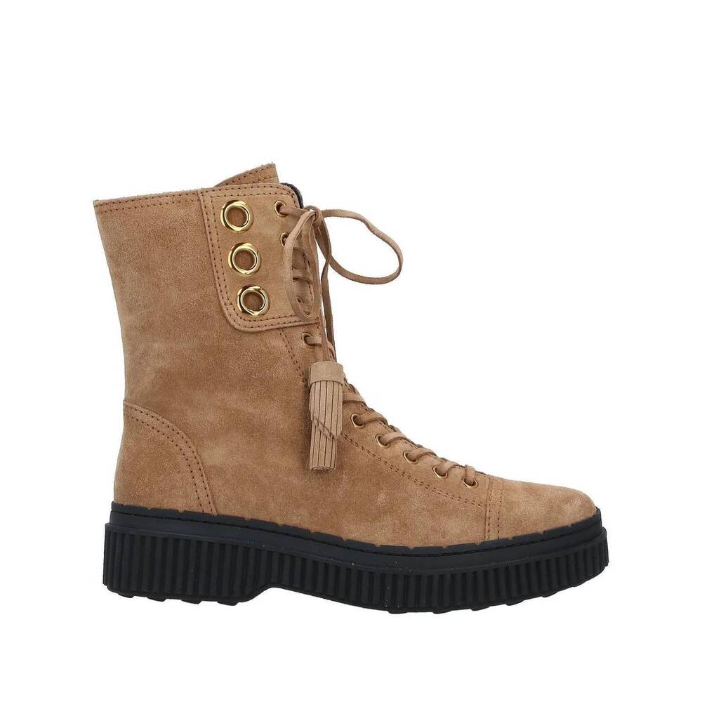 NEW TOD'S women's leather ankle boots in brown
